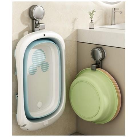 Ganci Girevoli A Ventosa X3 - Abs, Regolabili Senza Foratura, Per Lavabo E Parete, Per Cucina, Bagno E Doccia Grey - Foto 5