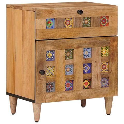 Armadio da Notte con cassetto Naturale 50 x 33 x 60 cm - Foto 1