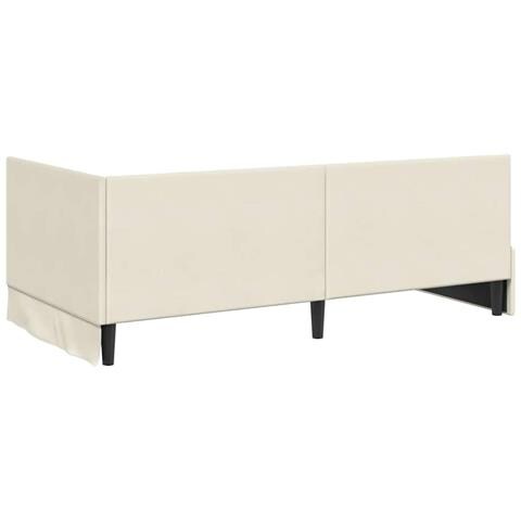 Struttura Letto Angolare con Materasso 2 pcs Crema Velluto - Foto 9