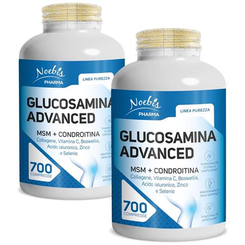 Glucosamina Advanced 700 Compresse - Glucosamina, MSM, Condroitina, Collagene, Acido Ialuronico e Boswellia - Benessere Articolare, Cartilagini e Mobilità (Confezione doppia) - Foto 1