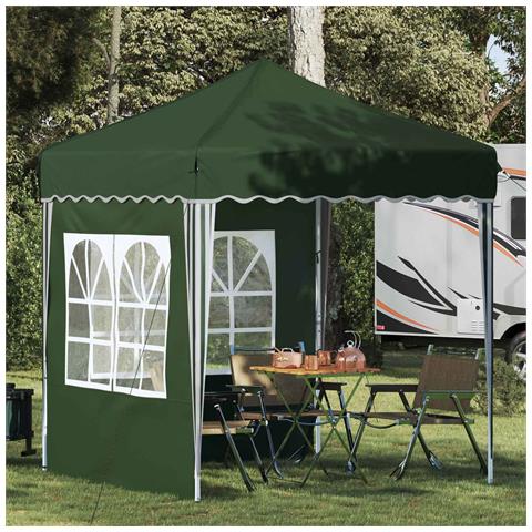 Tenda per feste a pop-up 195 x 195 x 245 cm Verde - Foto 2