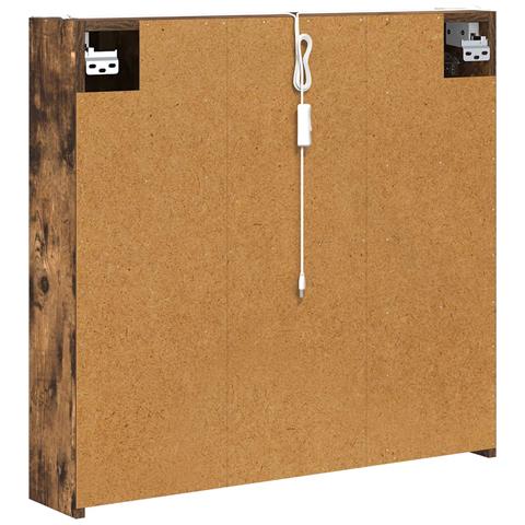 Mobiletto per specchio da bagno Rovere fumé 73.5 x 15.5 x 70 cm - Foto 9