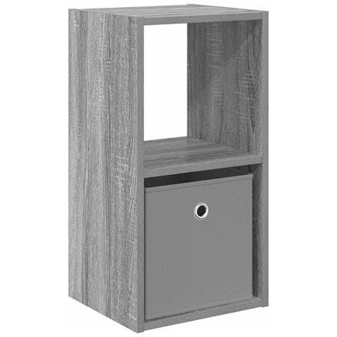 Comodino Grigio Sonoma 30,5 x 27 x 59,5 cm Legno multistrato - Foto 1