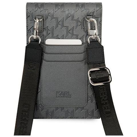 Karl Lagerfeld Ikonik Karl Monogram Patch Bag - Argento - Foto 6
