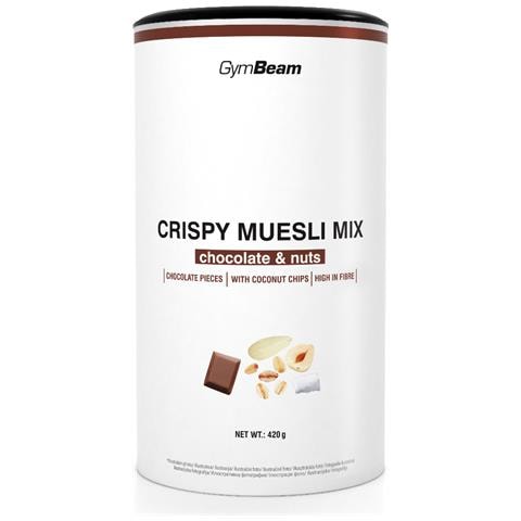 Cereali Crispy Muesli Mix con fiocchi d'avena 420 g Cioccolato - Nocciole - Foto 1