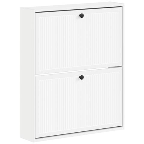 Mobiletto per Scarpe da Muro EDE 71 x 17 x 86 cm Bianco - Foto 1