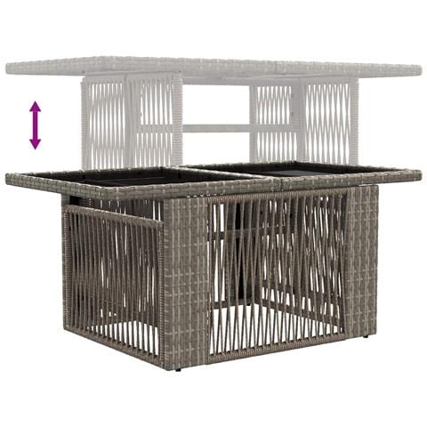 Set Divano da Giardino 6 pz Grigio e Grigio Scuro polyrattan - Foto 10