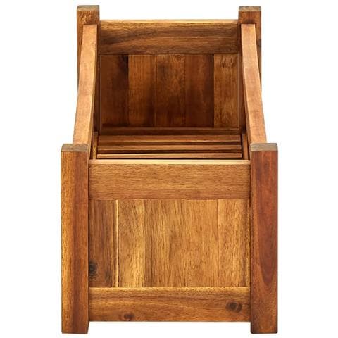 Fioriera Da Giardino In Legno Di Acacia 76x27,6x25 Cm - Foto 2