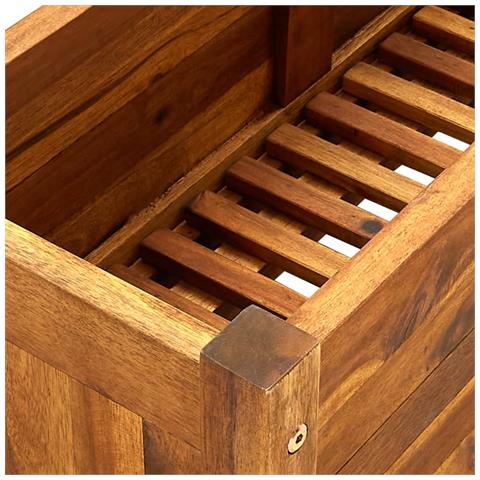 Fioriera Da Giardino In Legno Di Acacia 76x27,6x25 Cm - Foto 6
