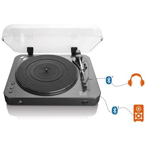 Giradischi con trasmissione a cinghia LBT-120BK 33 e 45 Giri / min con USB e Bluetooth - Colore Nero - Foto 2