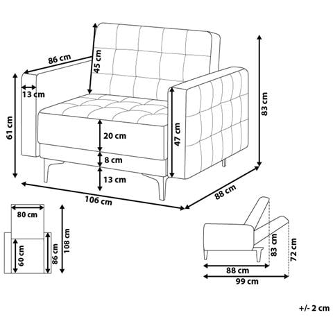 Poltrona In Tessuto Grigio Grafite Aberdeen - Foto 20