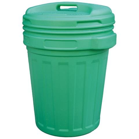 Bidone Con Coperchio A Vite Pattumiera Differenziata Verde D. 500xh620 Cm 70lt - Foto 2