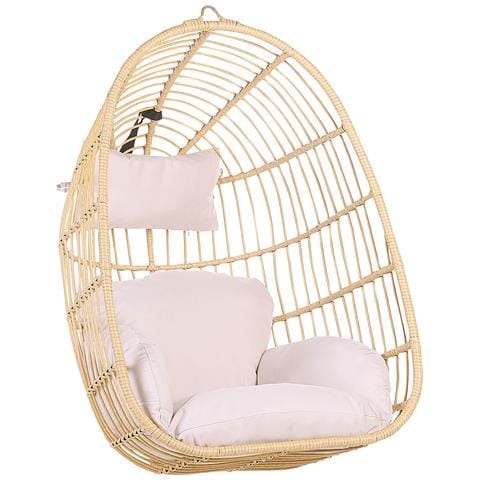Sedia Sospesa In Rattan Beige Casoli - Foto 12
