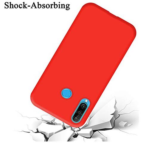 Custodia Compatibile Con Huawei P30 Lite In Liquid Rosso - Coperchio Protettivo In Silicone Tpu Flessibile - Foto 2