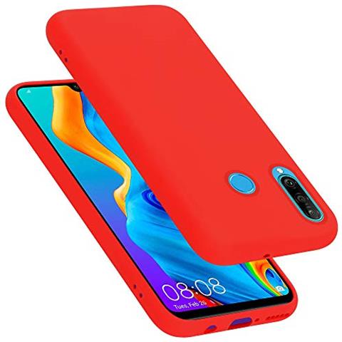 Custodia Compatibile Con Huawei P30 Lite In Liquid Rosso - Coperchio Protettivo In Silicone Tpu Flessibile - Foto 1