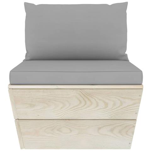 Set Divani da Giardino su Pallet 6 pz con Cuscini Legno Abete - Foto 10