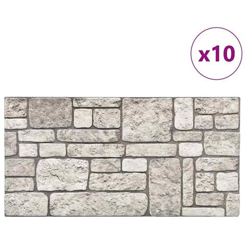 Pannelli Murali 3D con Design a Mattoni Grigio 10 pz EPS - Foto 8