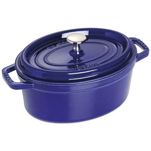 Cocotte in Ghisa con Coperchio Diametro 33 cm Capacità 6.7 lt Colore Blu Scuro - Linea La Cocotte  - Foto 1