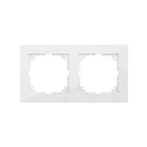 MEG4020-3619 Bianco placca per interruttori e coperchio per presa - Foto 1