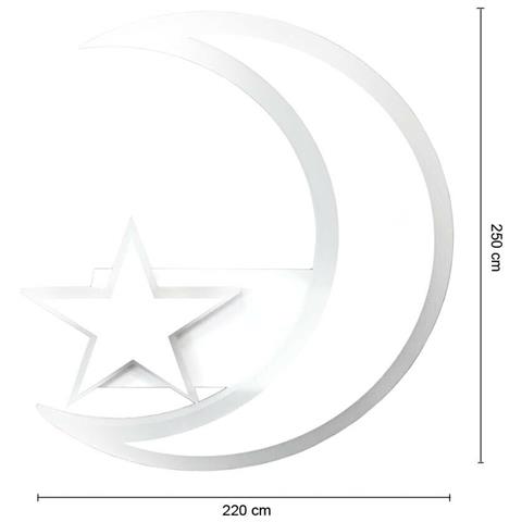 Applique A Led Luna Luce E Stella Luce Bianca Lampada Lumetto Stile Moderno 11w - Foto 4