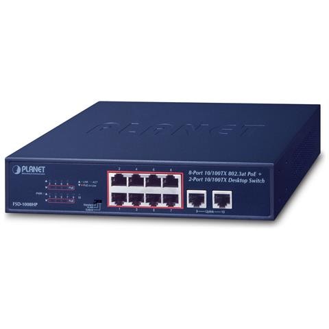 FSD-1008HP switch di rete Non gestito Fast Ethernet (10/100) Supporto Power over Ethernet (PoE) 1U Blu - Foto 1