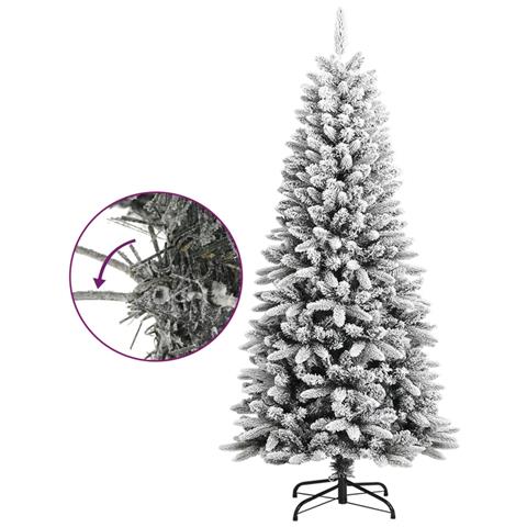 Albero Di Natale Artificiale Con Neve Floccata 150 Cm Pvc E Pe - Foto 10