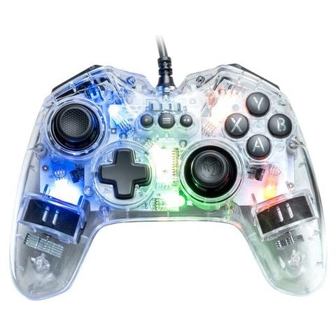 Gamepad Pcgc 100rgb Pc Game Wired Gaming Controller Clear Clear - Foto 1