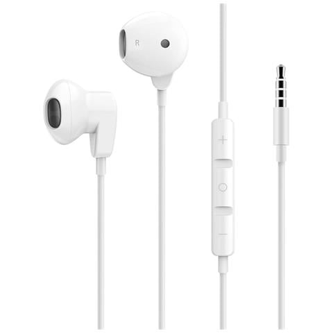 Auricolari Cablati Jack 3,5 Mm Microfono E Funzione Kit Mani Libere, Bianco - Foto 1