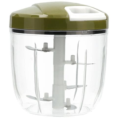 Mini Tritatutto Manuale Con Corda Naturalia Verde Metallo 12,5 X 14 Cm Manuale - Foto 1