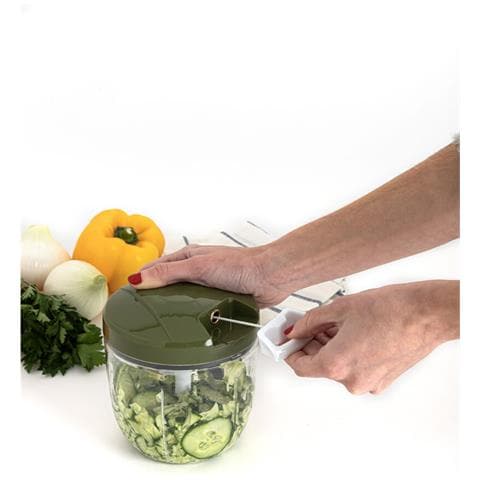 Mini Tritatutto Manuale Con Corda Naturalia Verde Metallo 12,5 X 14 Cm Manuale - Foto 7