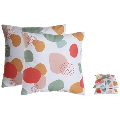 Set Di Cuscini Home Esprit Tropicale 45 X 8 X 45 Cm (2 Unità) - Foto 1