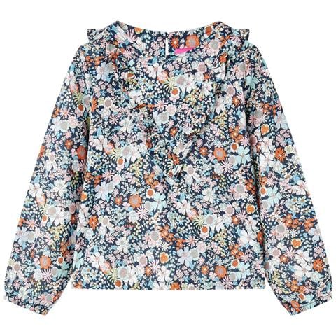 Camicia Da Bambina A Maniche Lunghe Blu Scuro 128 - Foto 1