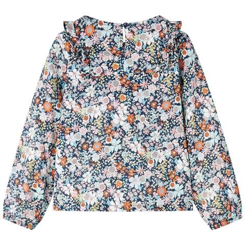 Camicia Da Bambina A Maniche Lunghe Blu Scuro 128 - Foto 2