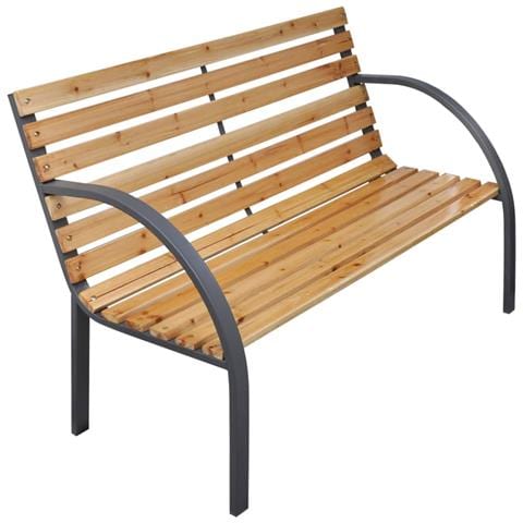 Panca da Giardino 112 cm in Legno Massello di Abete - Foto 1