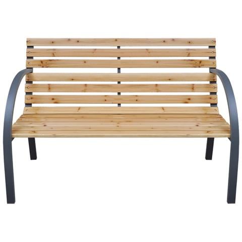 Panca da Giardino 112 cm in Legno Massello di Abete - Foto 2