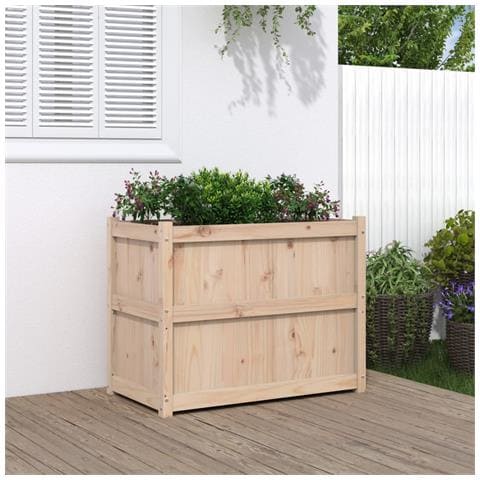 Fioriera Da Giardino 90x50x70 Cm In Legno Massello Di Pino - Foto 1