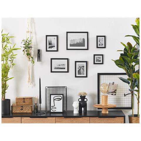 Set Di 6 Cornici Mdf Nero Zinare - Foto 1