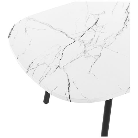 Tavolino Da Caffè Biddle Marmo Bianco - Foto 2
