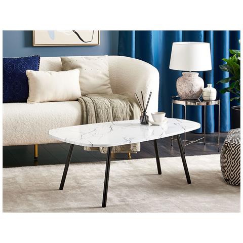 Tavolino Da Caffè Biddle Marmo Bianco - Foto 1