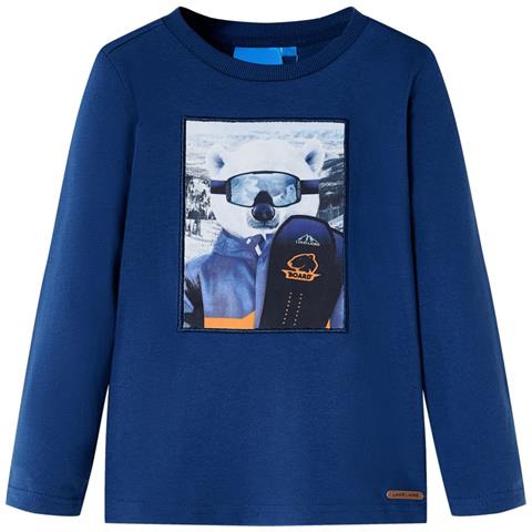 Maglietta Da Bambino A Maniche Lunghe Blu Jeans 104 - Foto 1
