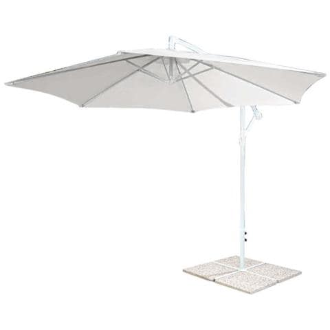 Ombrellone Da Giardino Ø3 Mt In Acciaio A Palo Laterale Norma - White - Foto 1