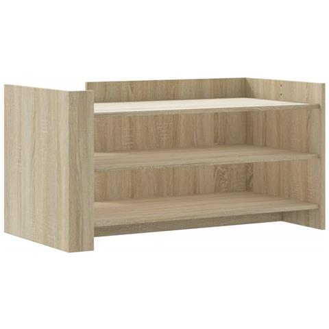 Tavolino Salotto Rovere Sonoma 100x50x50cm In Legno Multistrato - Foto 2