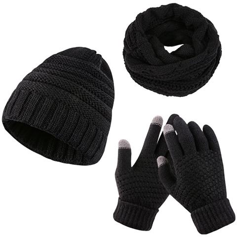 Set Caldo Cappello Sciarpa Invernale Black - Foto 1