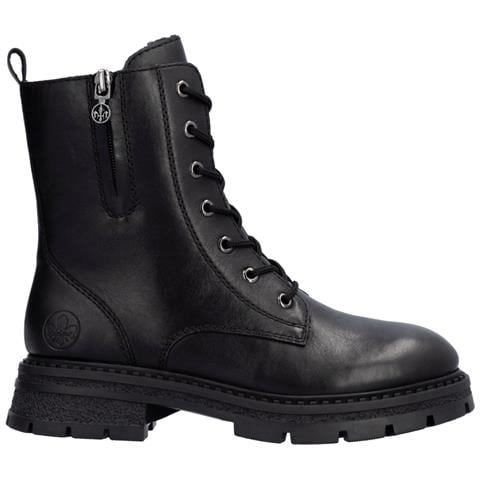 Black Casual Closed Ladies Mid Height Boots Stivaletti Pelle Scarpe Donna Nero Eu 36, Z9804-00 - Foto 2