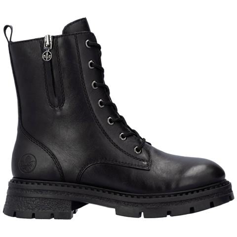 Black Casual Closed Ladies Mid Height Boots Stivaletti Pelle Scarpe Donna Nero Eu 36, Z9804-00 - Foto 3