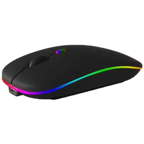 Mouse Wireless - Doppia Modalità 2.4g + Bluetooth, Nero Illuminato - Foto 2