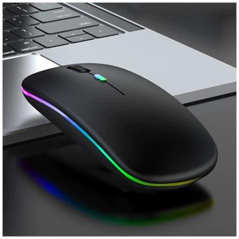 Mouse Wireless - Doppia Modalità 2.4g + Bluetooth, Nero Illuminato - Foto 4