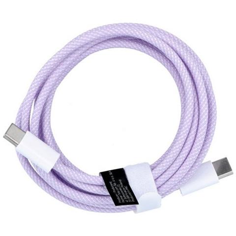 Cavo Dati E Ricarica Pd60w 3a C263 Usb-c To Usb-c Fast Charge 60w 2m Viola Per Smartphone Tablet - Foto 2