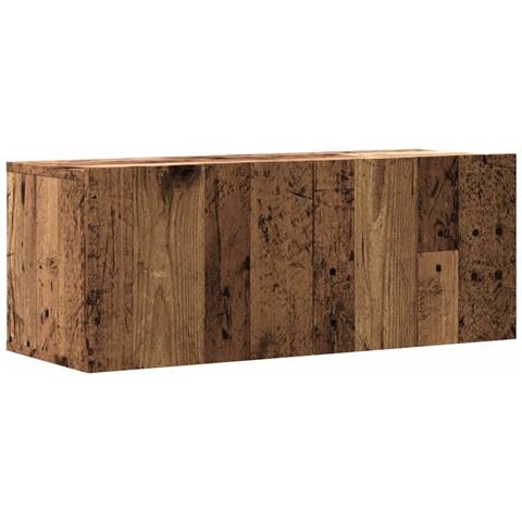 Mobile Tv A Parete Legno Antico 80x30x30 Cm In Truciolato - Foto 2