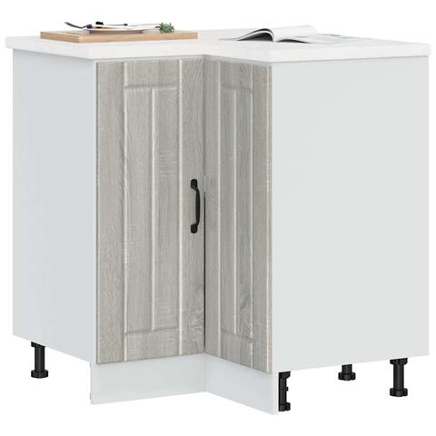 Mobile Base Ad Angolo Cucina Lucca Grigio Sonoma In Truciolato - Foto 1